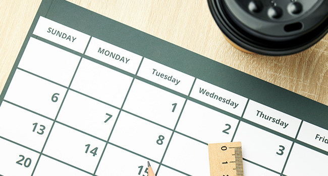 Define a consistent schedule